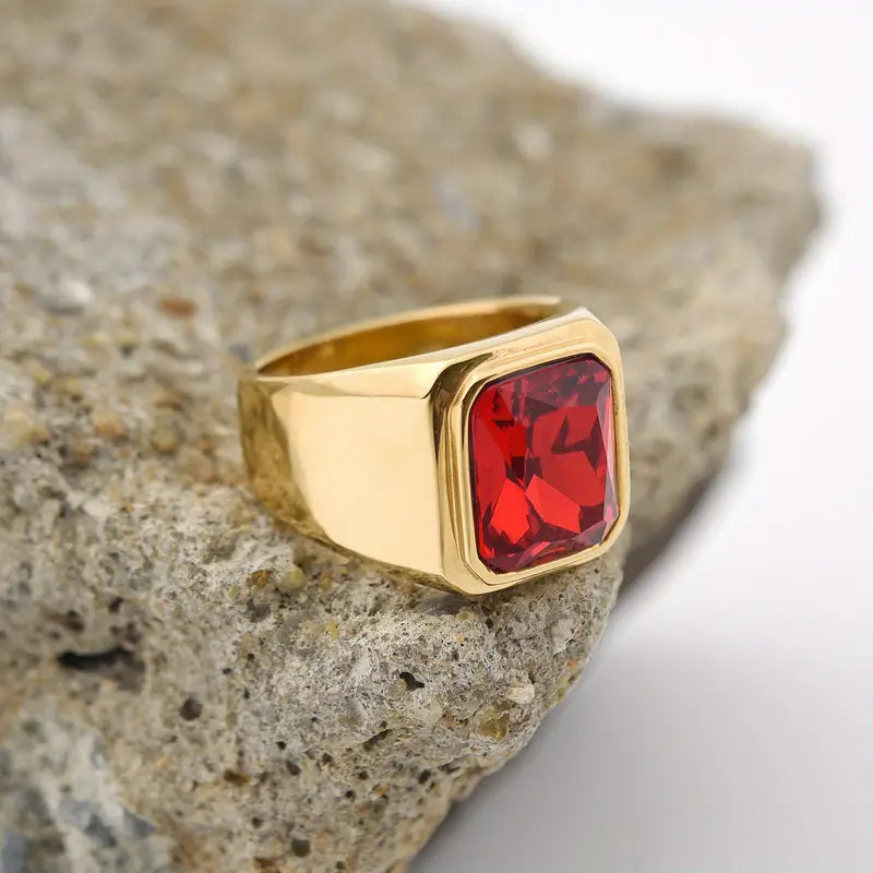 💎 Anillo con Piedra Preciosa Pulida