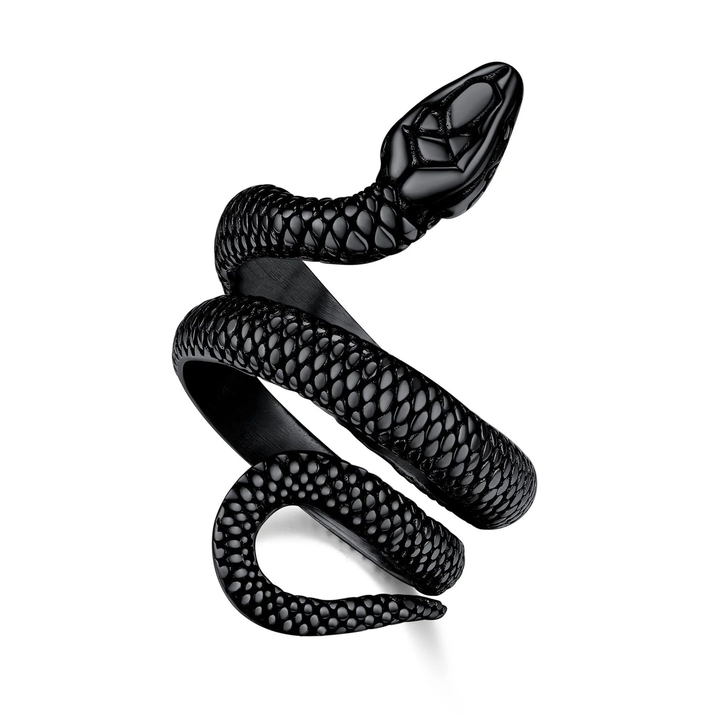 🐍 Anillo Retro de Serpiente Pitón ajustable