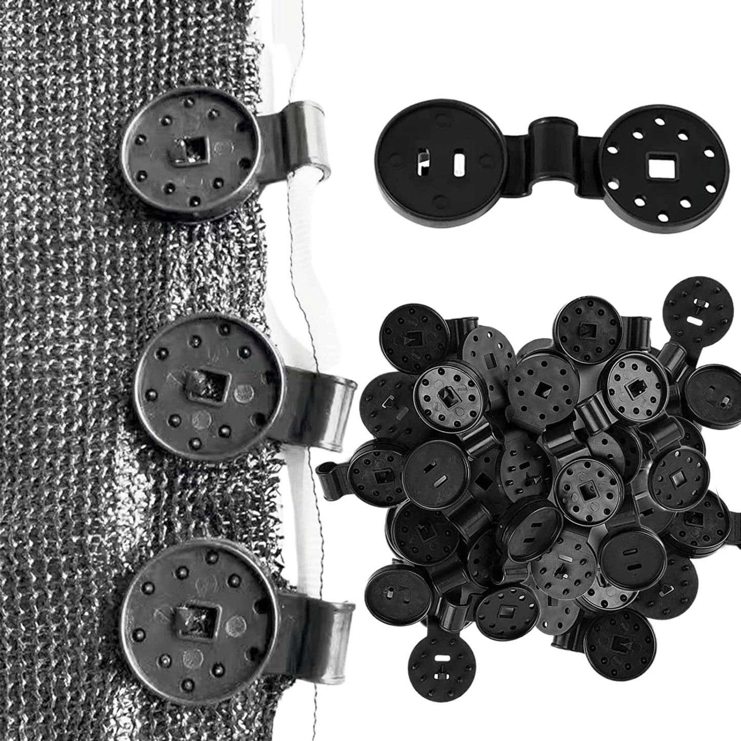 Clips de Sujeción para Mallas y Sombras