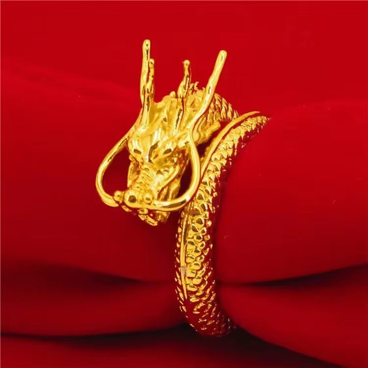 ANILLO DRAGON DORADO AJUSTABLE