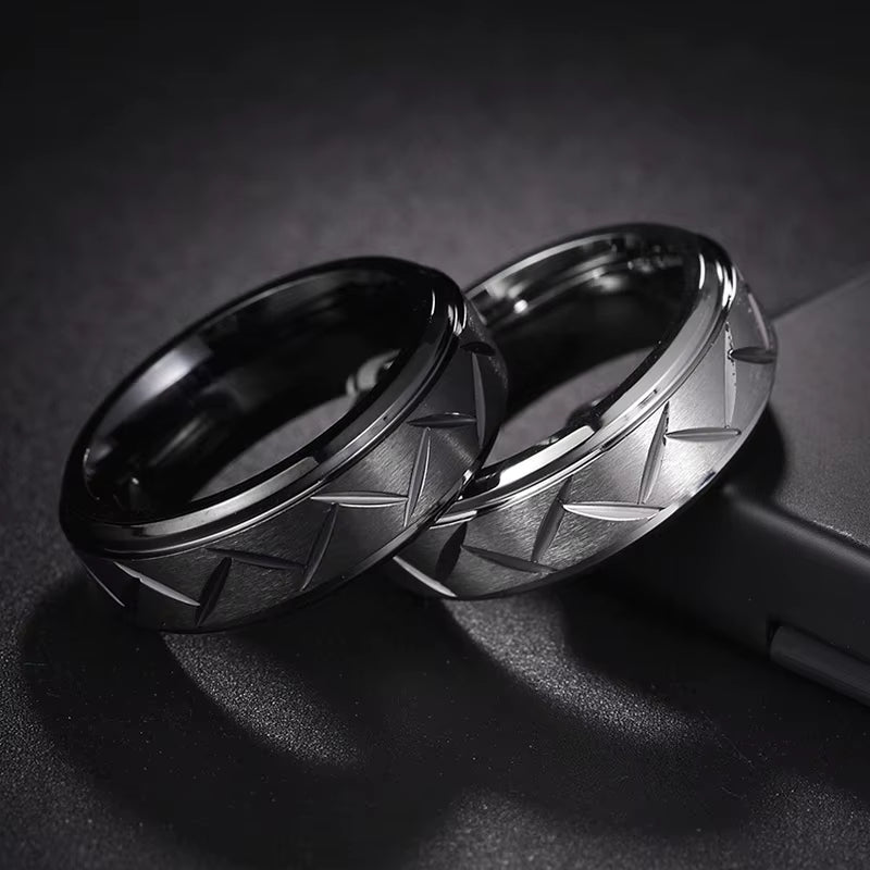 Anillo de acero inox rustico