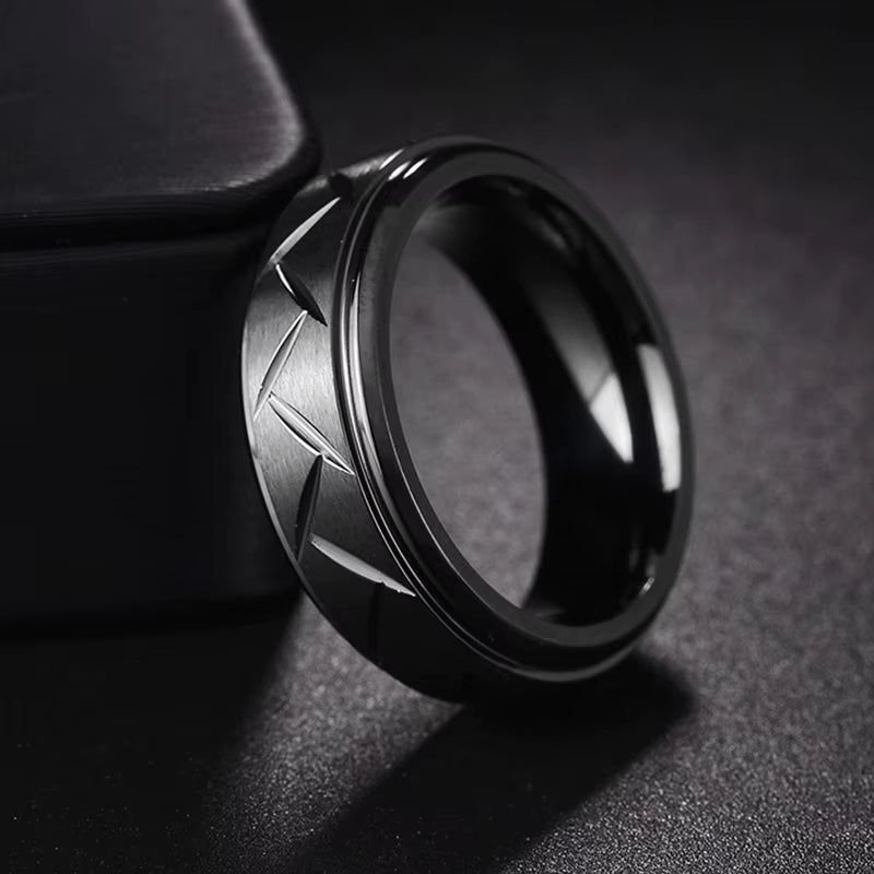 Anillo de acero inox rustico