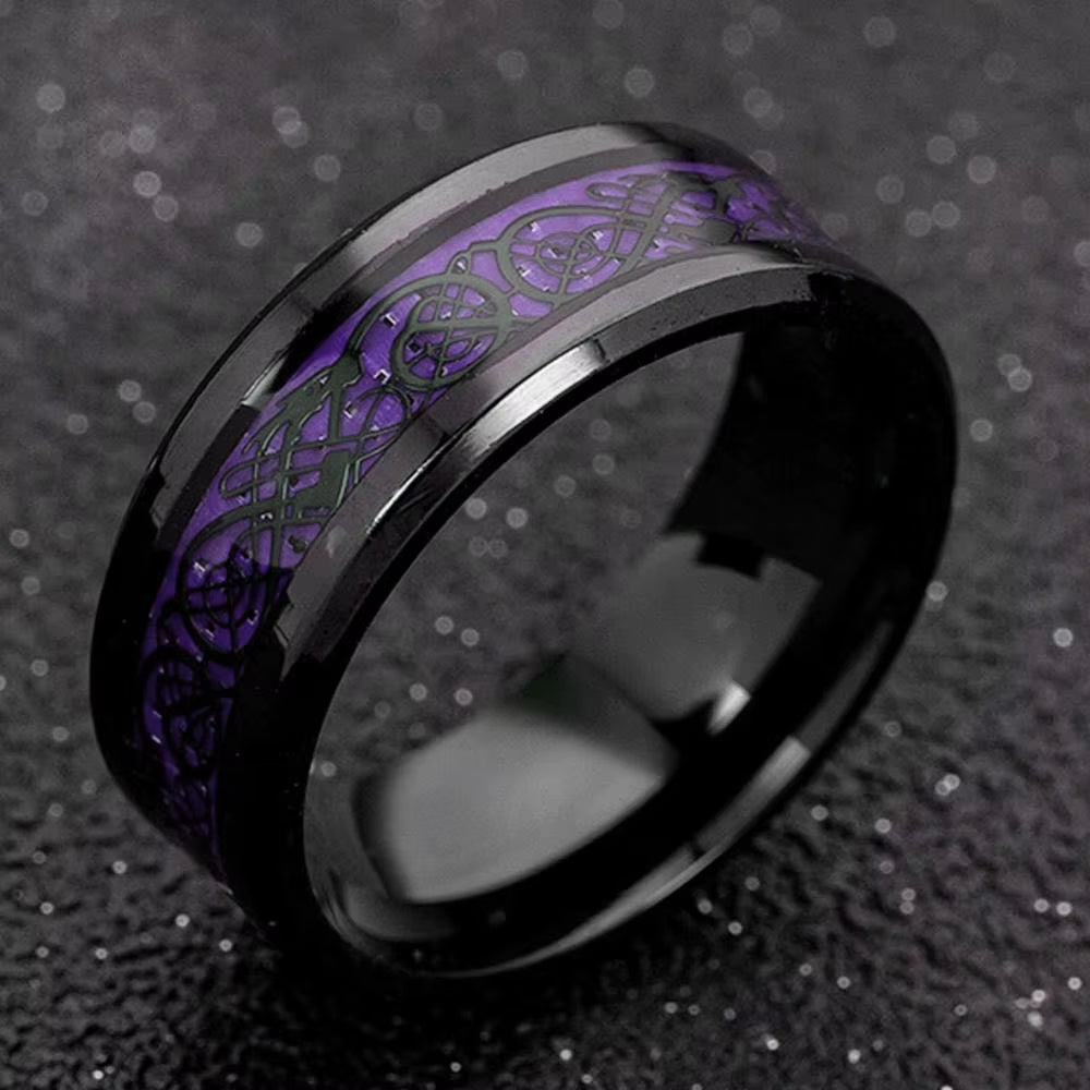 Anillo de dragón de acero inoxidable