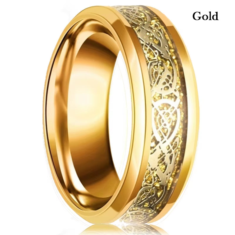 Anillo de dragón dragon de acero inoxidable