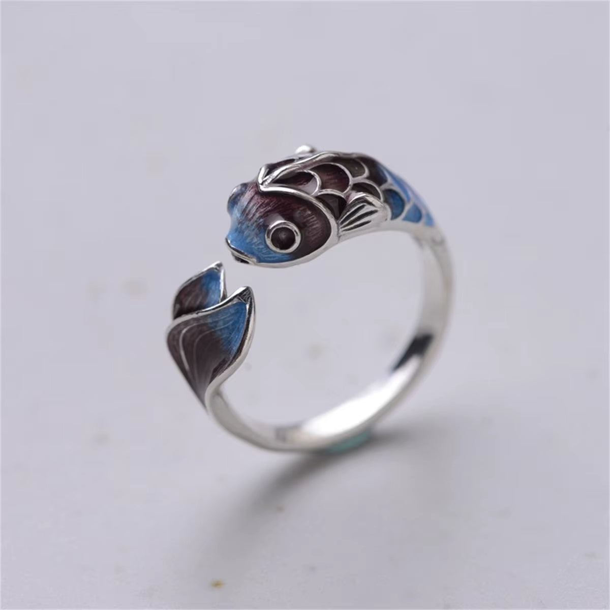 Anillos abiertos Punk Vintage de pez