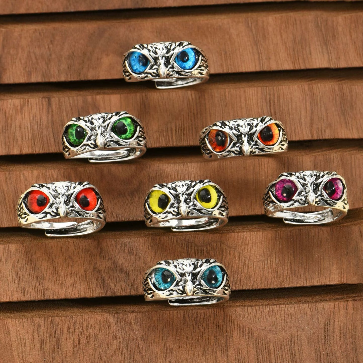 🦉 Anillo Vintage de Búho ajustable 2x1
