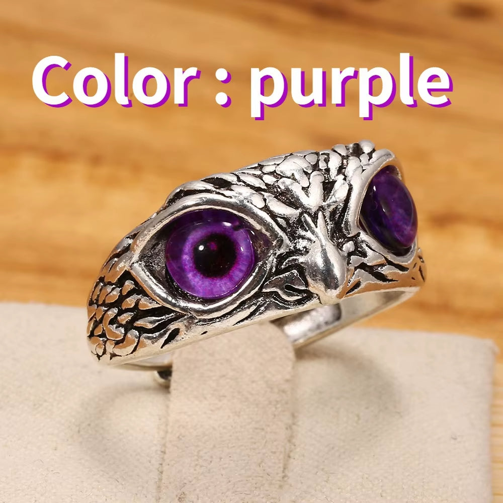 🦉 Anillo Vintage de Búho ajustable 2x1