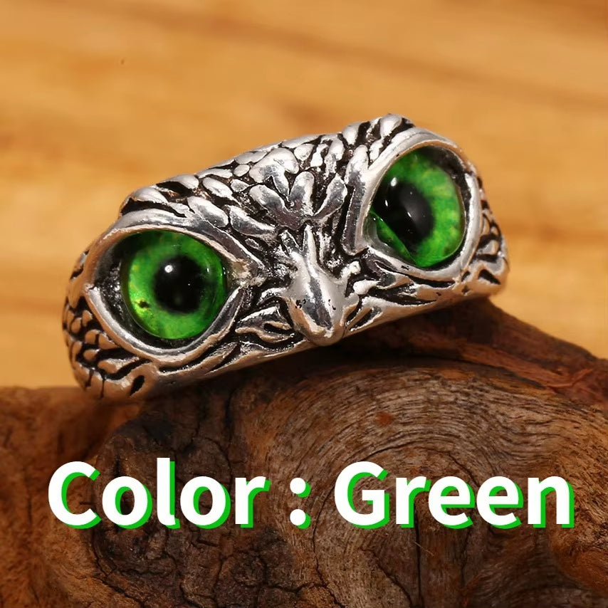 🦉 Anillo Vintage de Búho ajustable 2x1