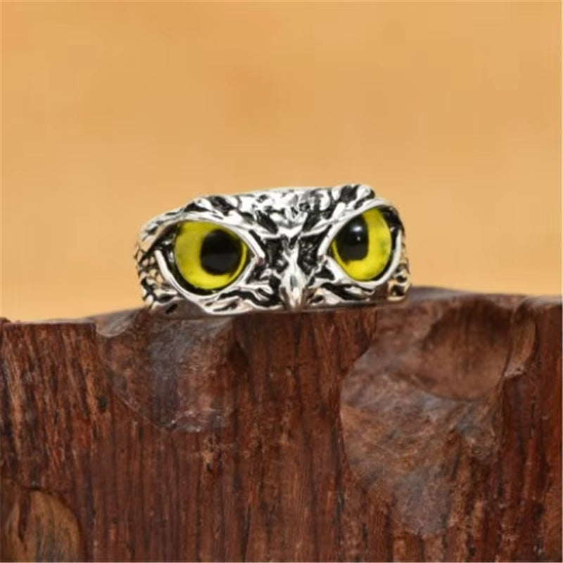 🦉 Anillo Vintage de Búho ajustable 2x1