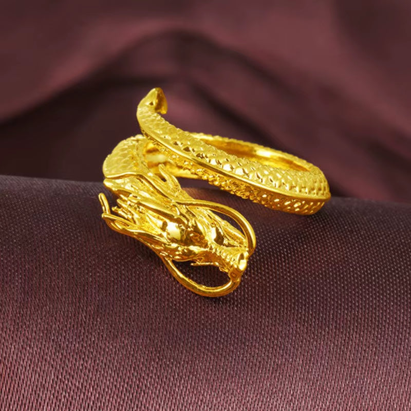 ANILLO DRAGON DORADO AJUSTABLE
