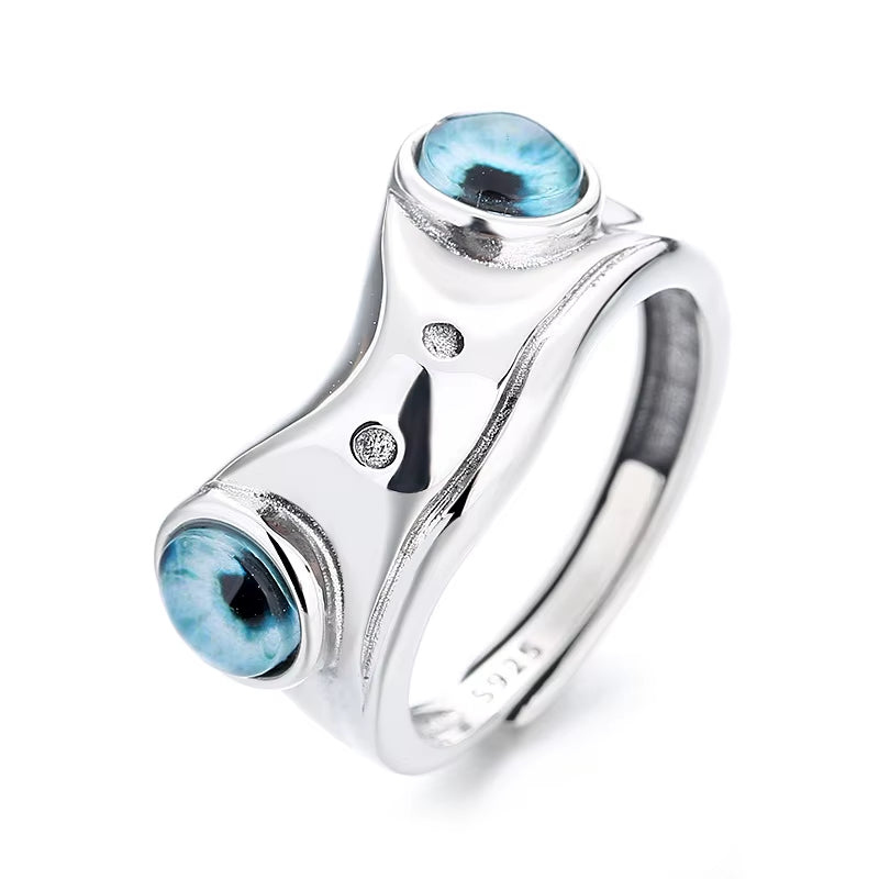 Anillo rana azul ajustable