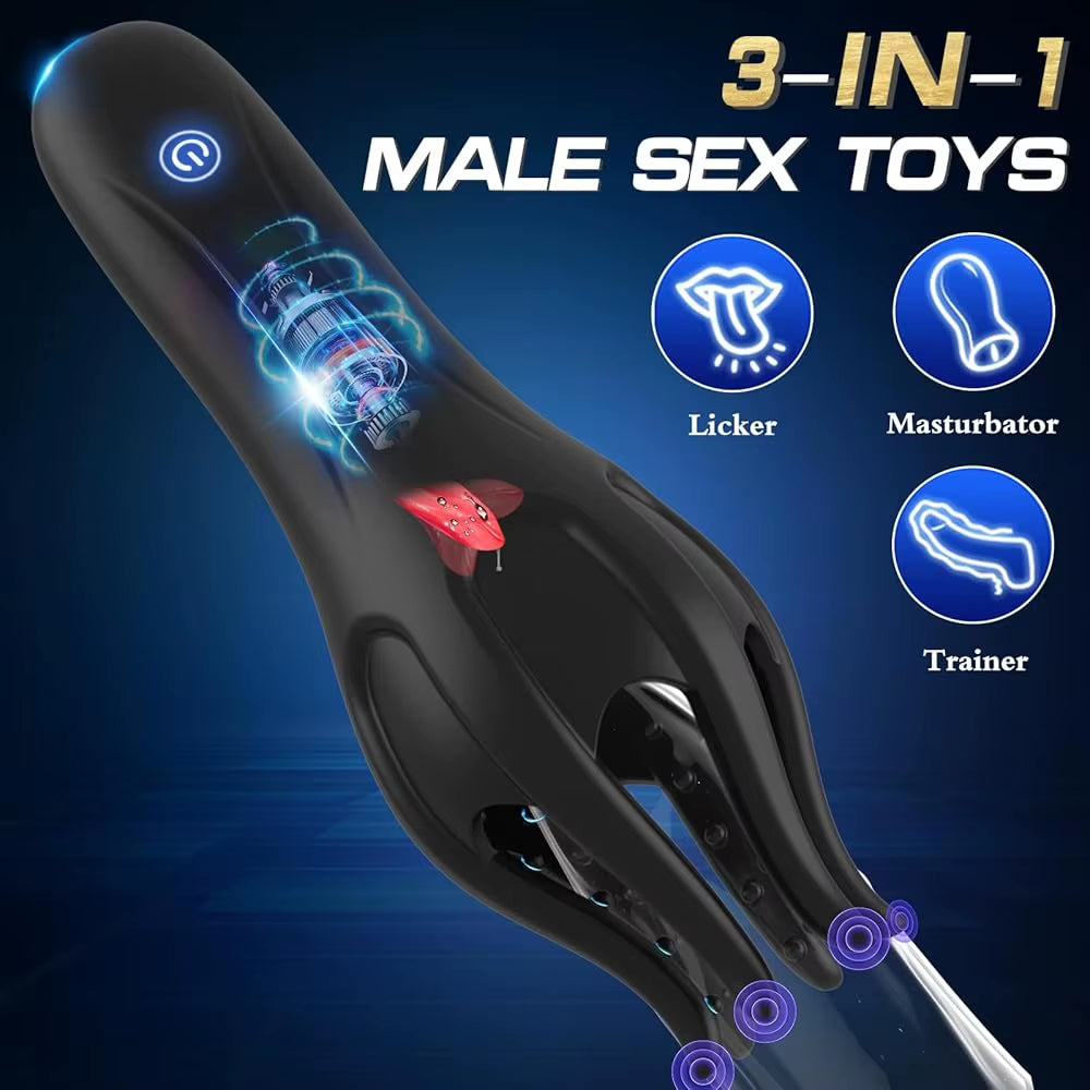 Masturbador para hombres glande lengua vibratoria