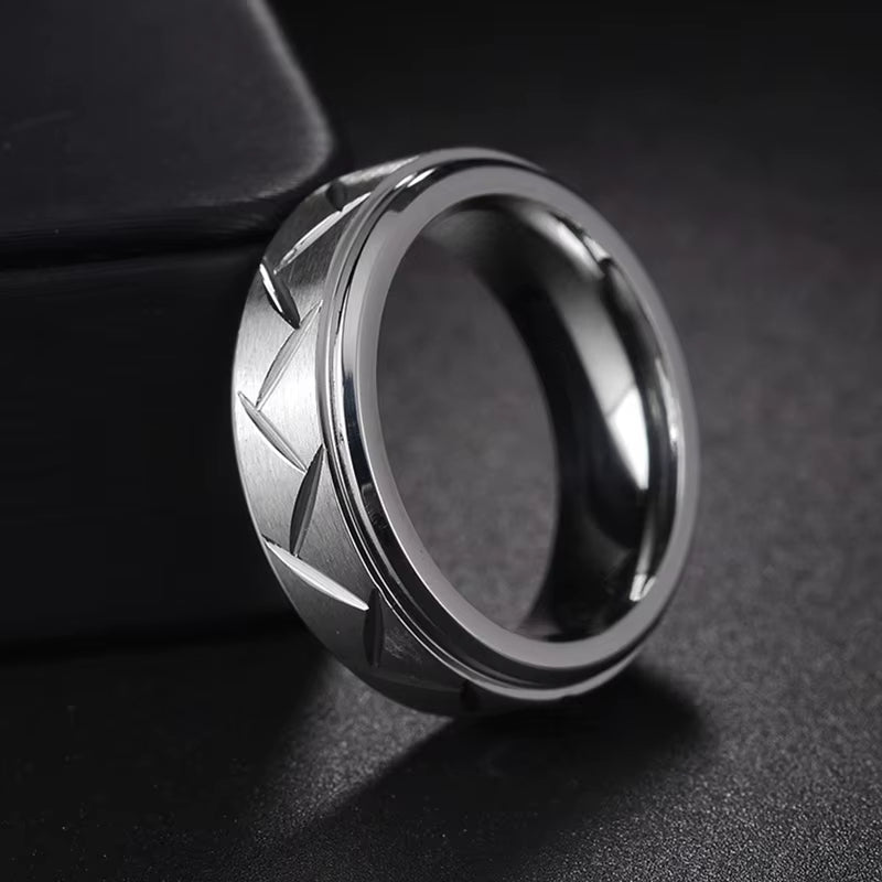 Anillo de acero inox rustico