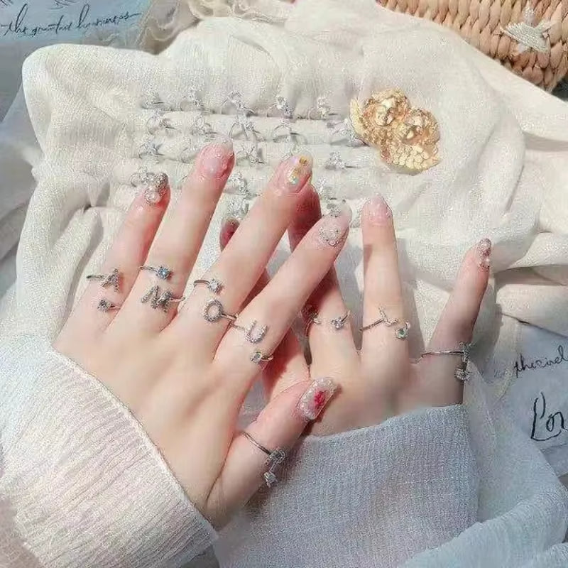ANILLO CON LETRAS A-Z AJUSTABLE