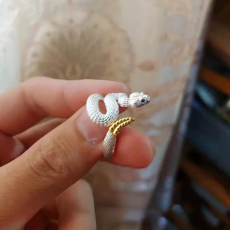 ANILLO SERPIENTE CASCABEL AJUSTABLE