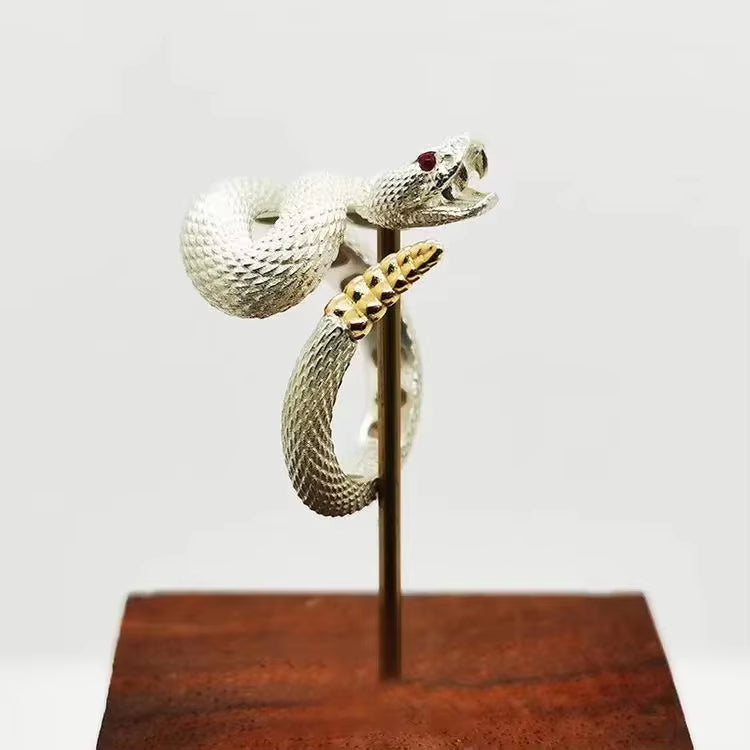 ANILLO SERPIENTE CASCABEL AJUSTABLE