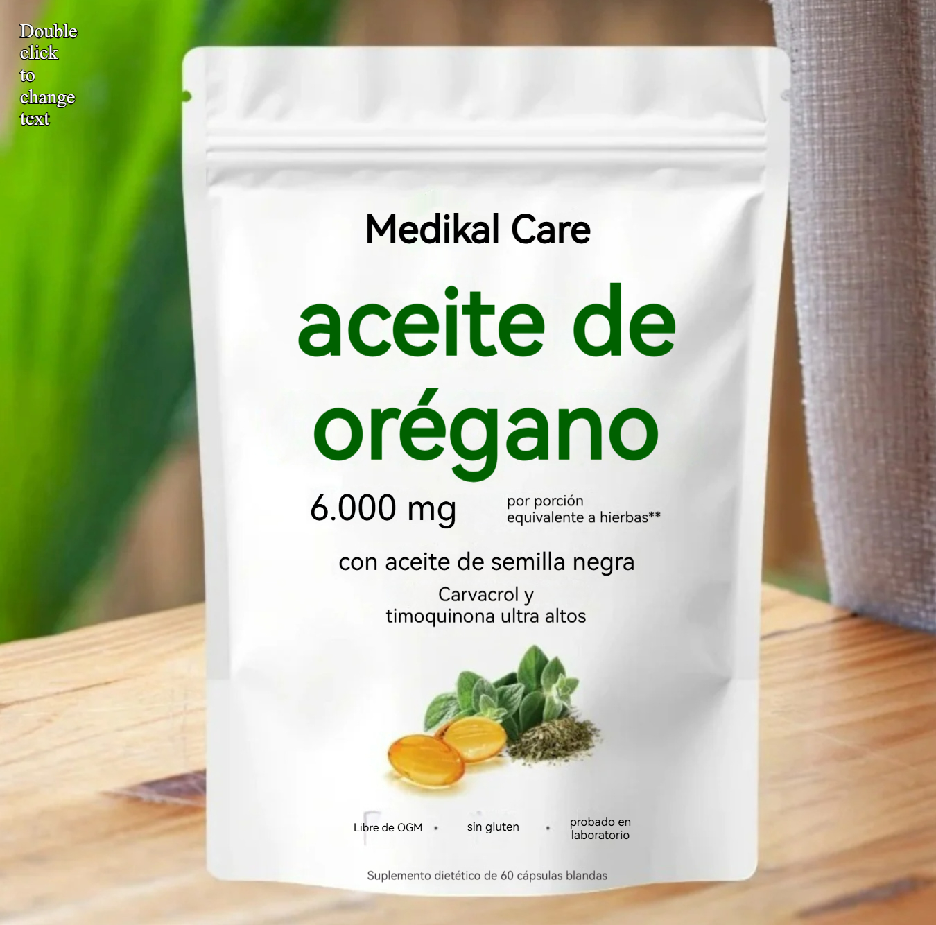 Cápsulas Naturales de Aceite de Orégano + Semilla Negra 180 capsulas