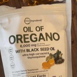 Cápsulas Naturales de Aceite de Orégano + Semilla Negra 180 capsulas