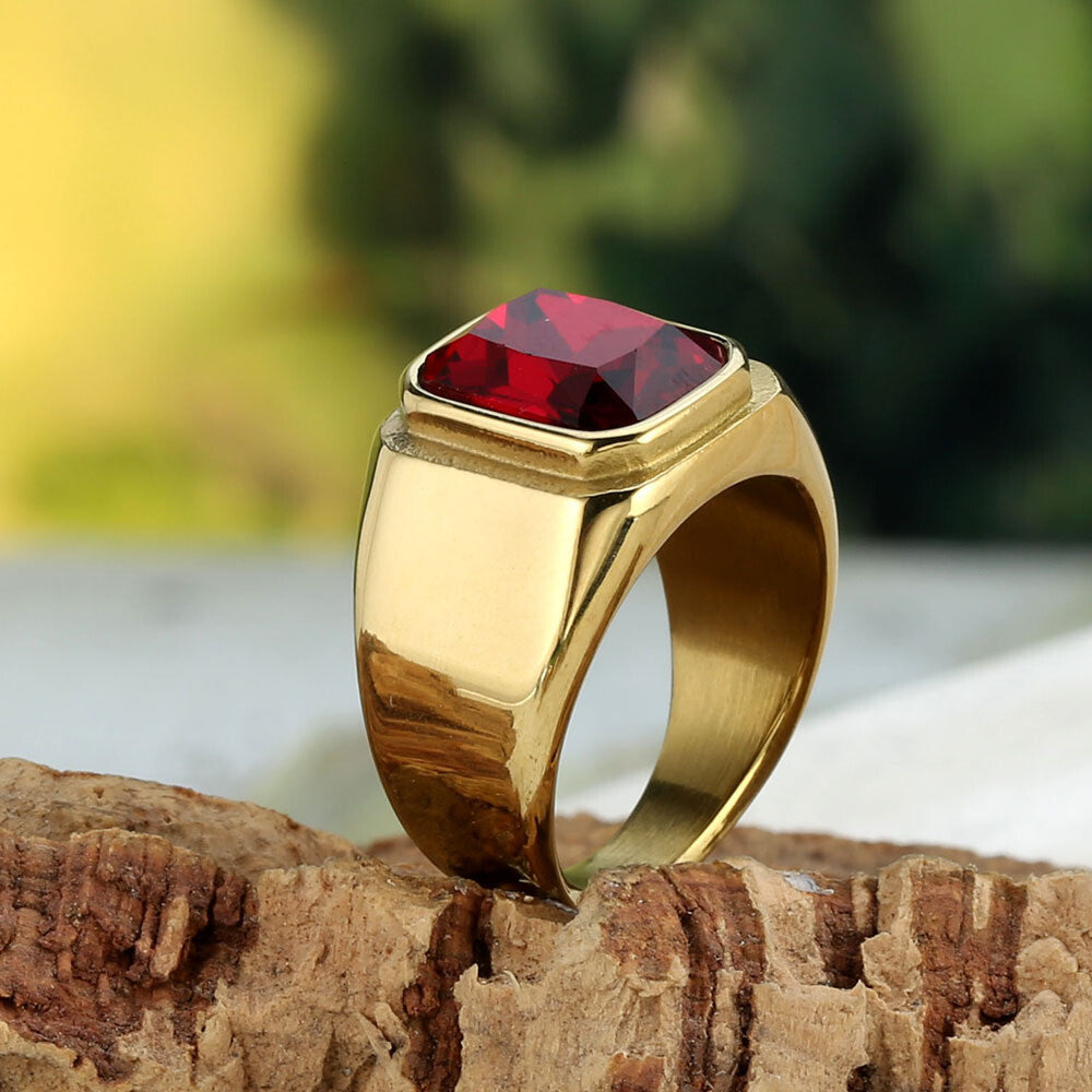 💎 Anillo con Piedra Preciosa Pulida