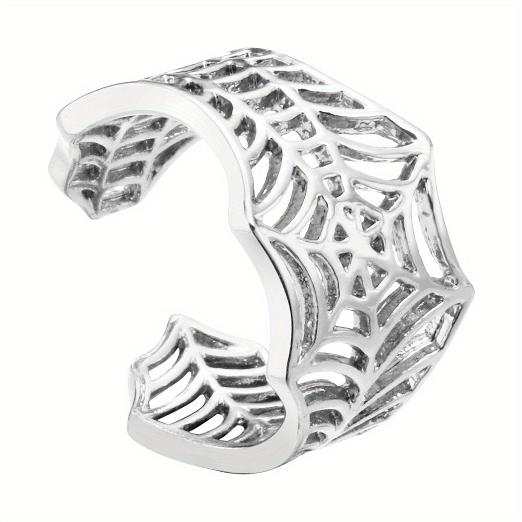 🕸️ Anillo Punk Telaraña ajustable