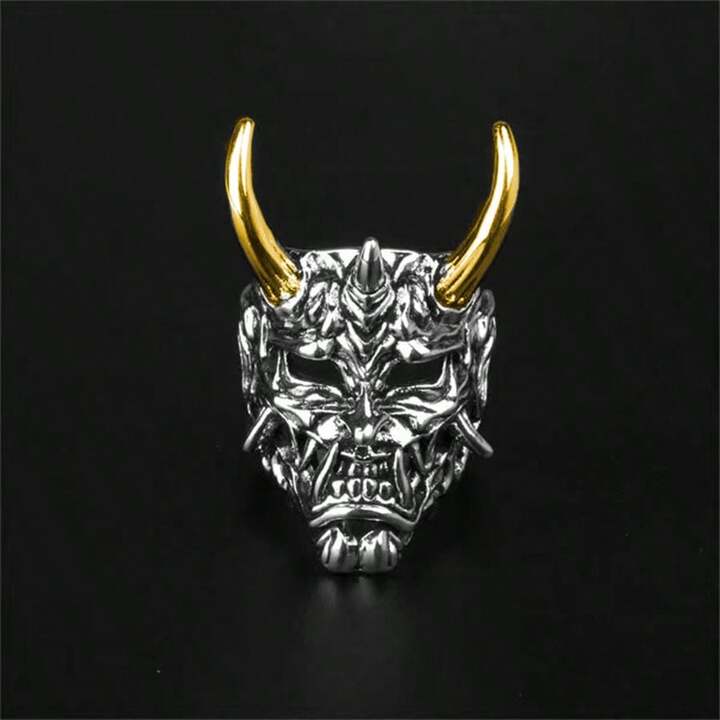 👹💀 Anillo Máscara Fantasma Prajna ajustable