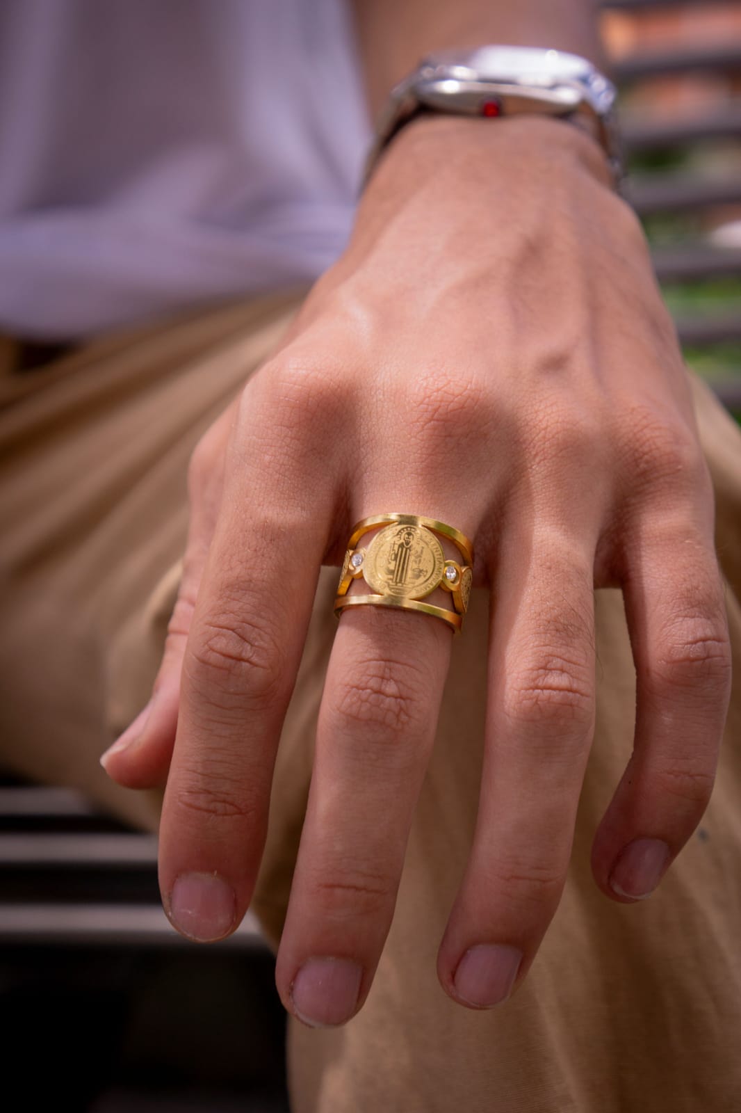 🙏 ANILLO DE PROTECCION SAN BENITO AJUSTABLE ✝️ 2x1