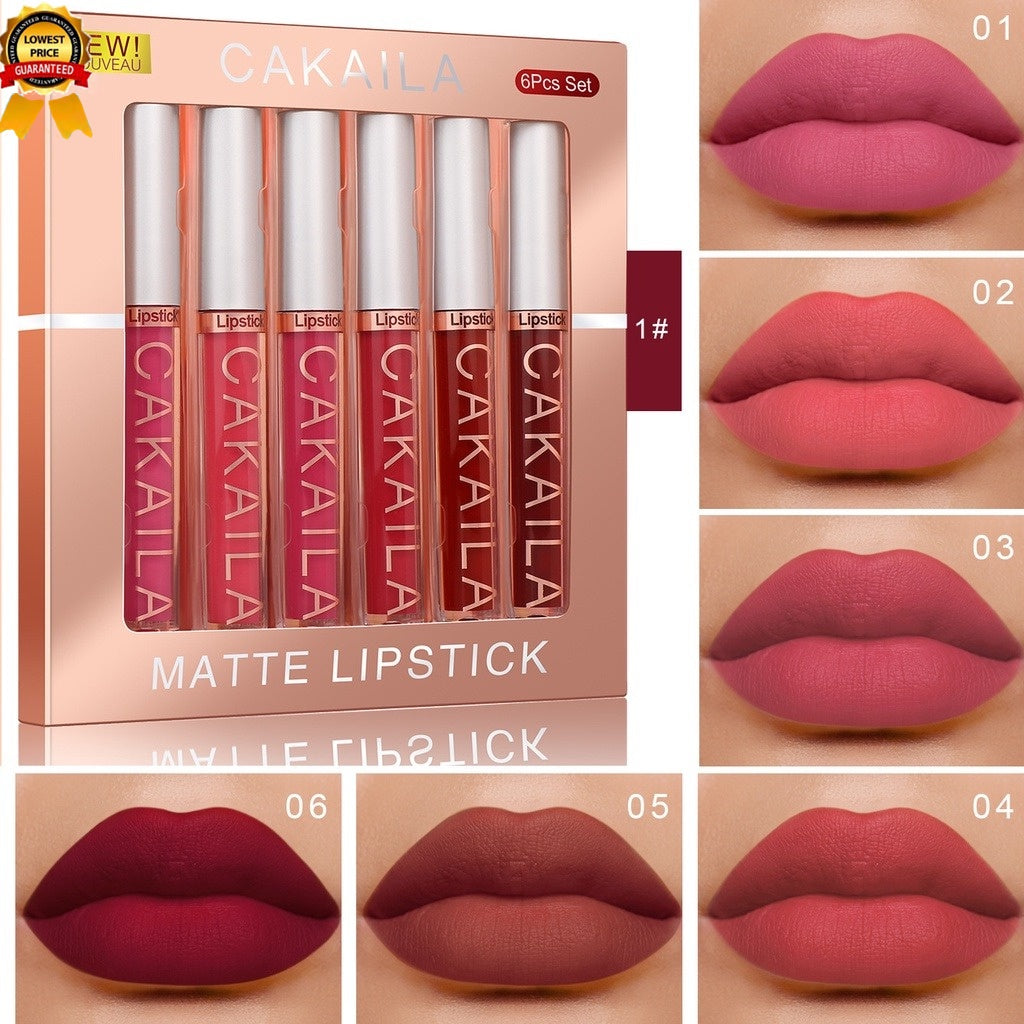 Set x6 labiales CAKAILA de Larga duración💋💋 y Waterproof💦