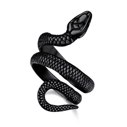 🐍 Anillo Retro de Serpiente Pitón ajustable