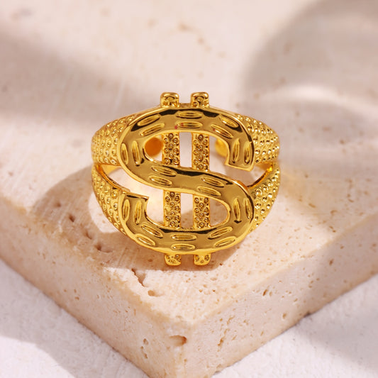 💲 Anillo con Símbolo de Dólar ajustable