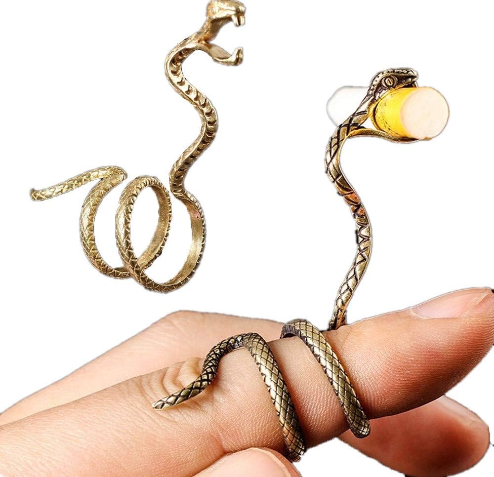 Anillo Serpiente Soporte para Cigarrillos 🐍 ajustable