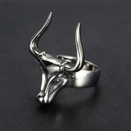 🐂 Anillo de Toro Vintage ajustable