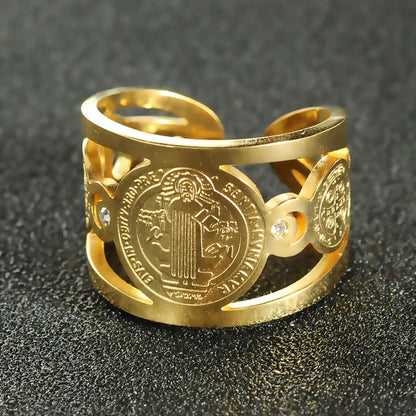 🙏 ANILLO DE PROTECCION SAN BENITO AJUSTABLE ✝️ 2x1