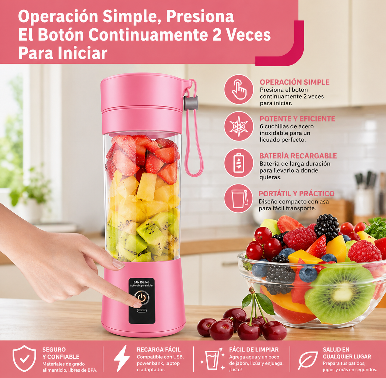 MINI LICUADORA PORTATIL