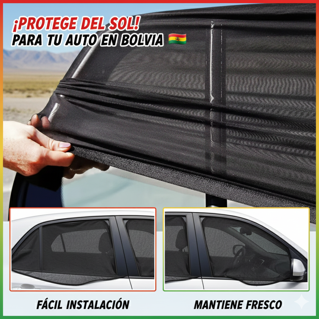 CarShades - Set de 2 Tapasoles de Malla para Ventana de Auto 3x1 Hoy