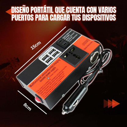 INVERSOR DE CORRIENTE PARA AUTO 1500W 🎁PROMO LANZAMIENTO🎁