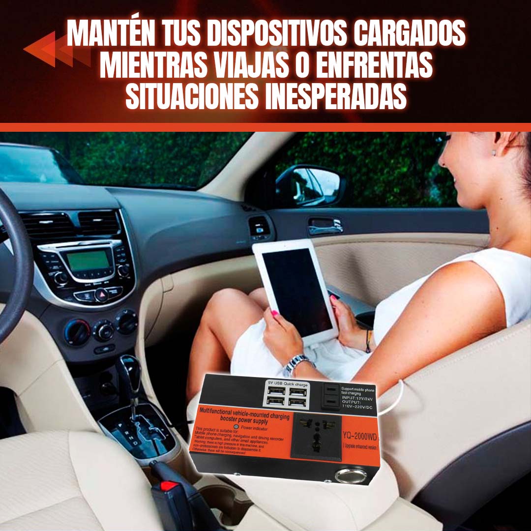 INVERSOR DE CORRIENTE PARA AUTO 1500W 🎁PROMO LANZAMIENTO🎁