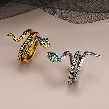 🐍💎 Anillo de Serpiente en Espiral ajustable