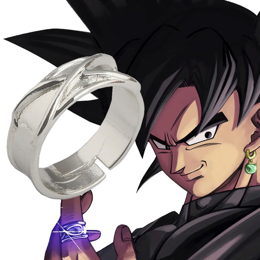 Anillo Negro de Plata de Goku Black ajustable 2x1