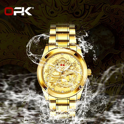 Reloj Cuarzo Jinlong Dragon Dorado