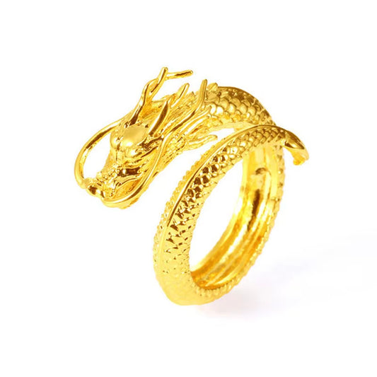 ANILLO DRAGON DORADO AJUSTABLE