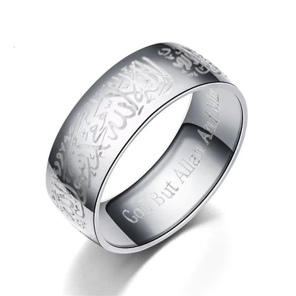 Anillos de mensaje del Corán de acero de titanio