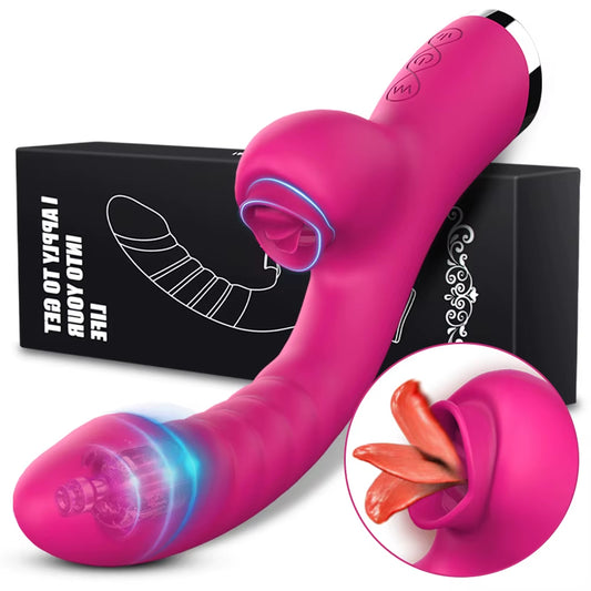 Vibrador para lamer la lengua 2 en 1