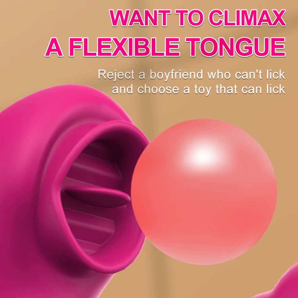 Vibrador para lamer la lengua 2 en 1
