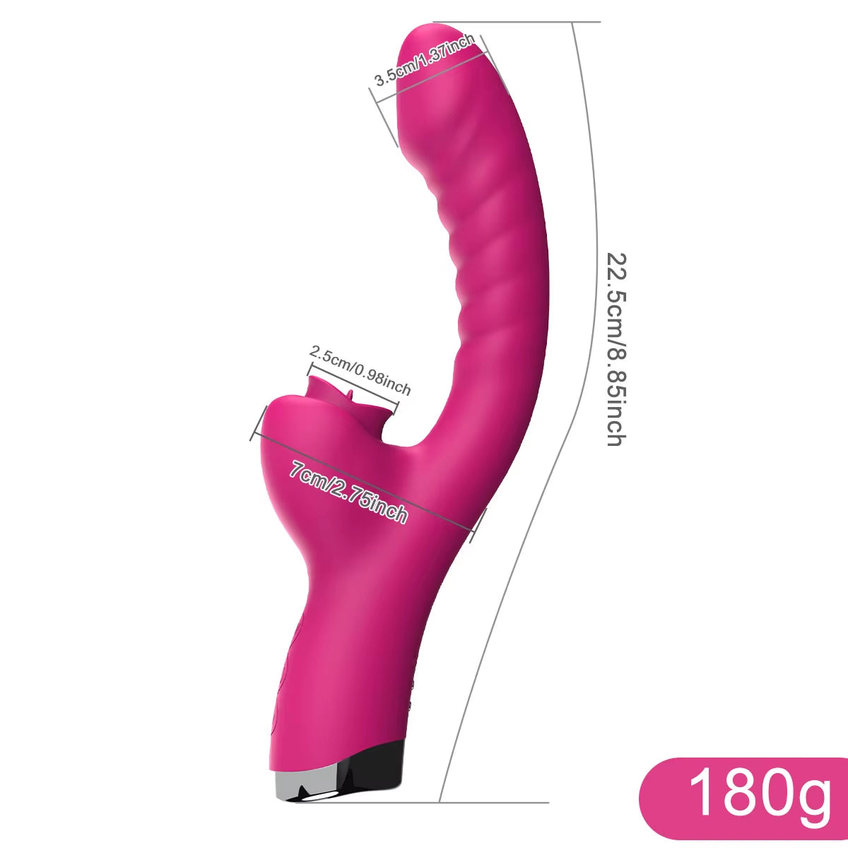 Vibrador para lamer la lengua 2 en 1