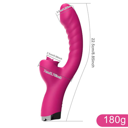 Vibrador para lamer la lengua 2 en 1