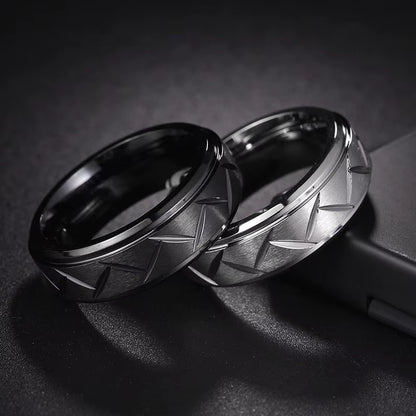 Anillo de acero inox rustico