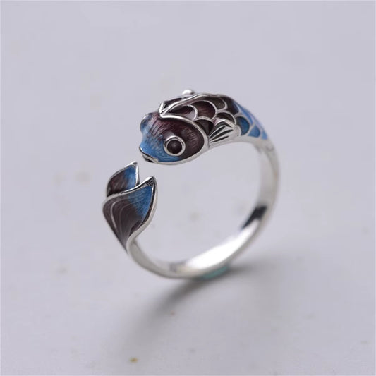 Anillos abiertos Punk Vintage de pez