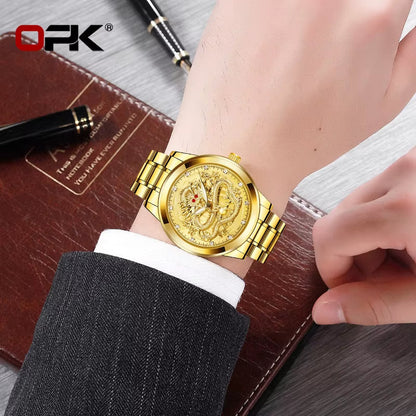 Reloj Cuarzo Jinlong Dragon Dorado