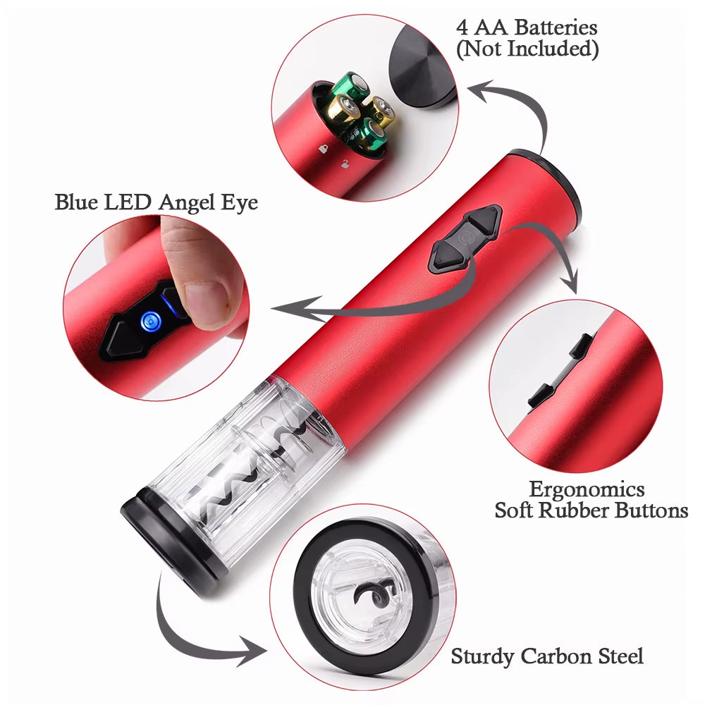 WineMaster®  Abridor de Vino Eléctrico Automático 2x1