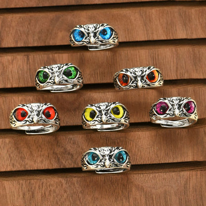 🦉 Anillo Vintage de Búho ajustable 2x1
